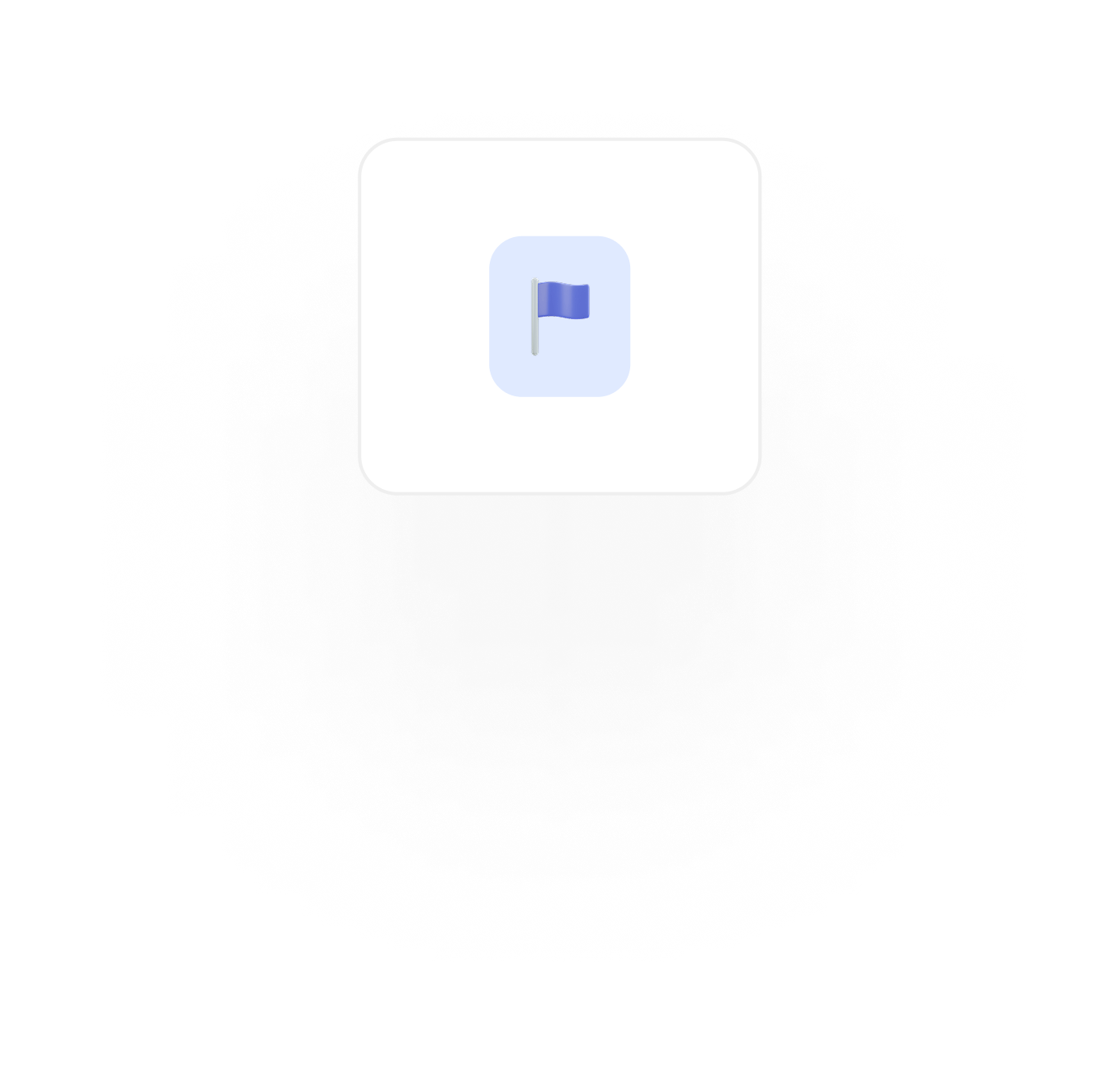 Icono de bandera azul, símbolo de hitos o metas en la gestión de proyectos.