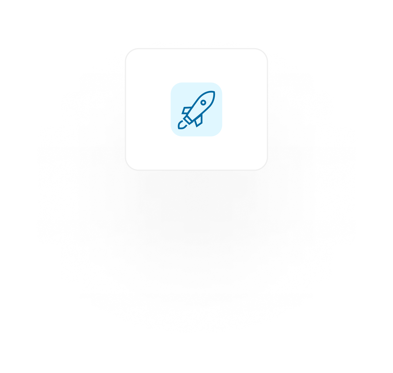 Icono azul de análisis y rendimiento con símbolo de relámpago.